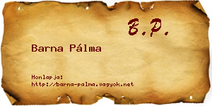 Barna Pálma névjegykártya
