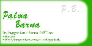 palma barna business card